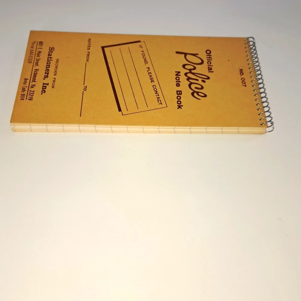 Other | Vintage Official Police Notebook 07 Stationeers Richmond ...